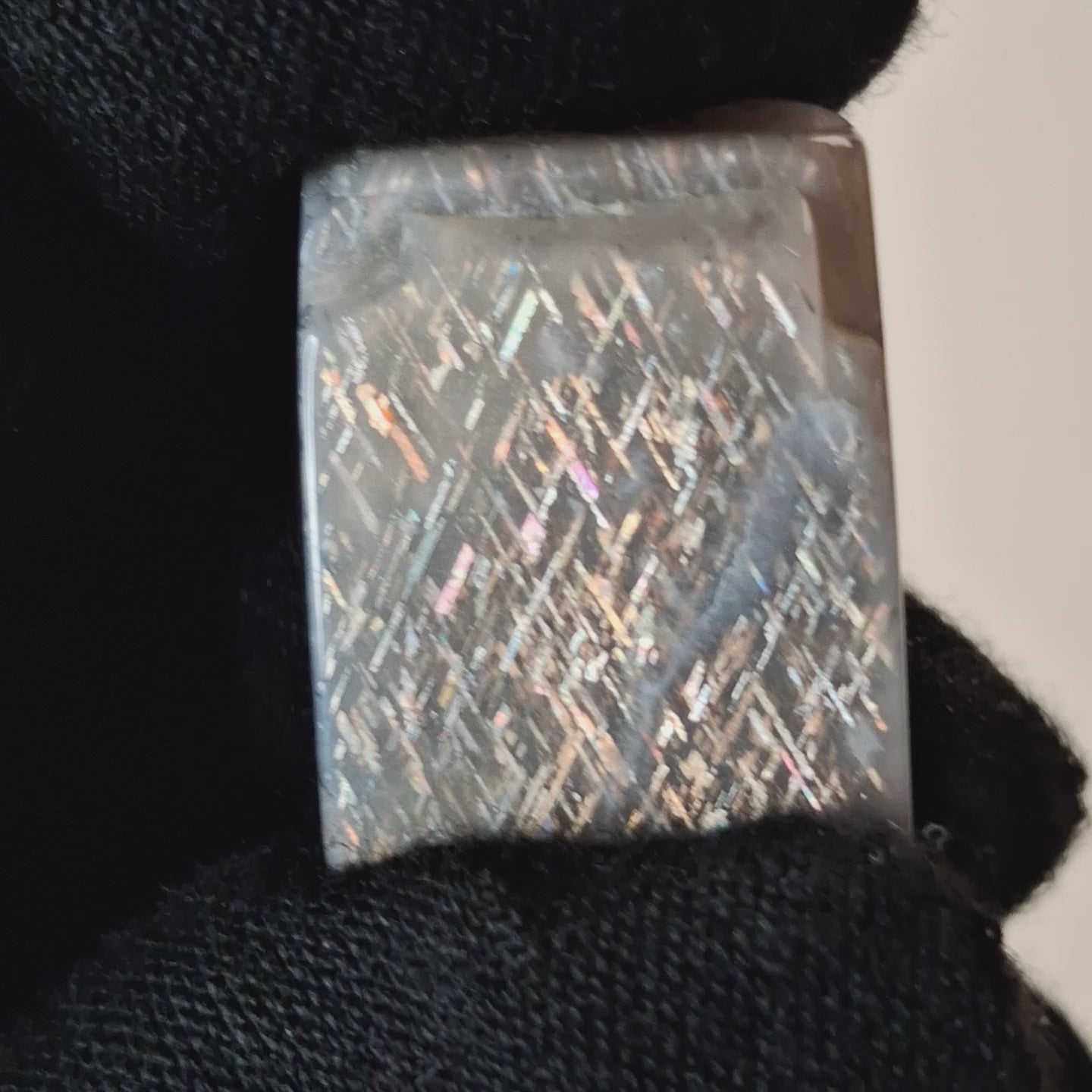 Rainbow Lattice Sunstone Polished Specimen | RS-008 | 7g | Tanzania
