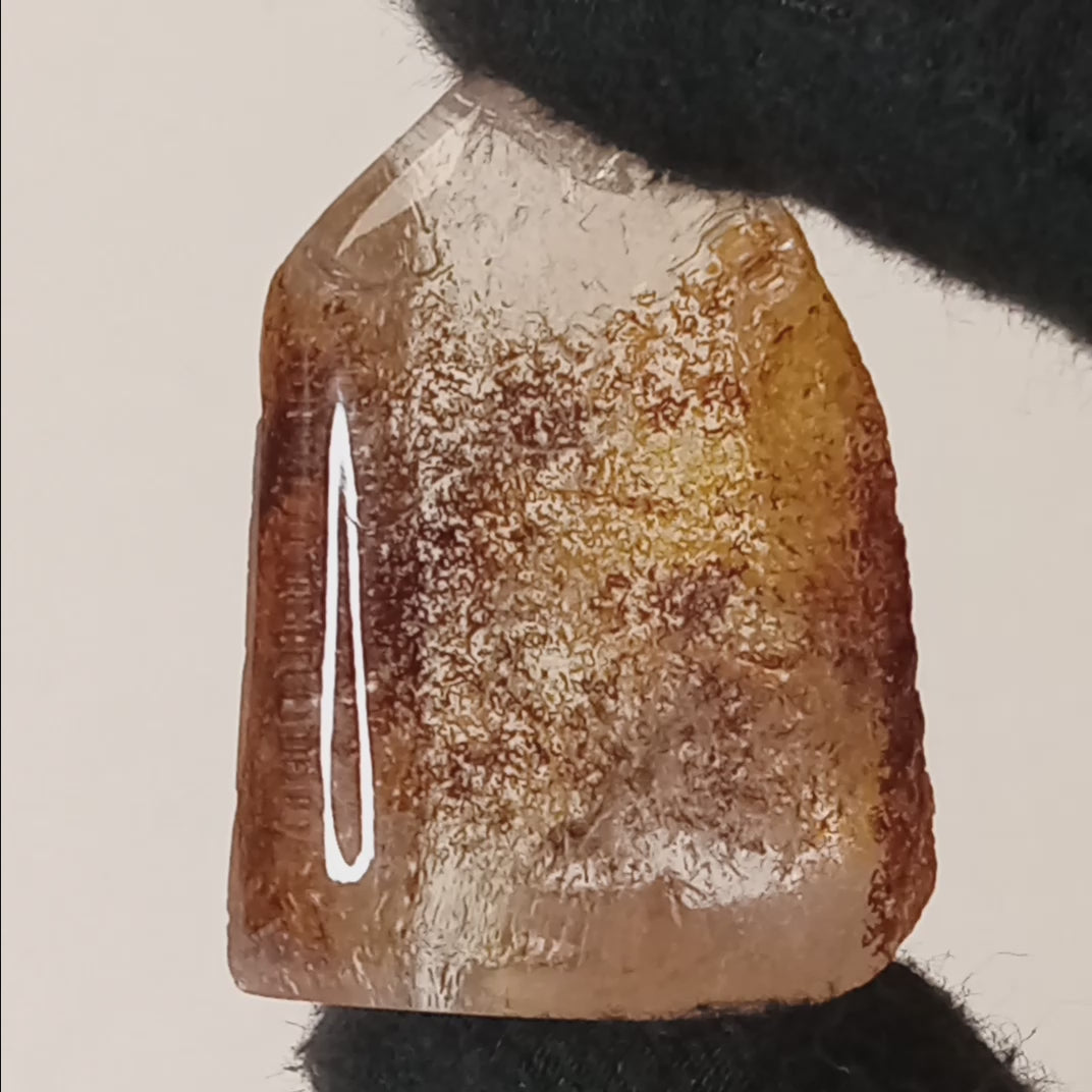 Garden Quartz Freeform Point with Golden Landscape Inclusions | Polished Collector Quartz Specimen | GQF-003