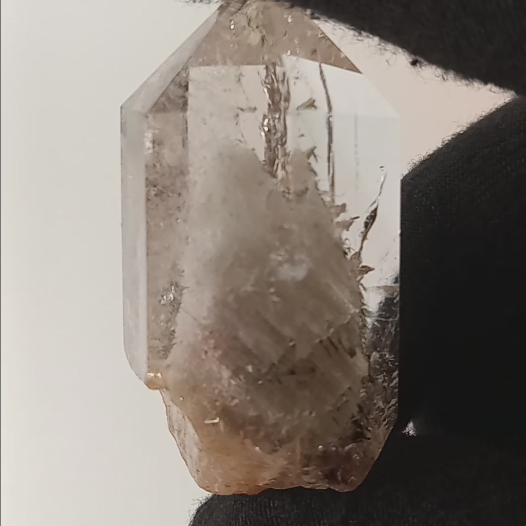 Thousand Layer Garden Quartz Polished Free Form with Transparent Layered Landscape Inclusions