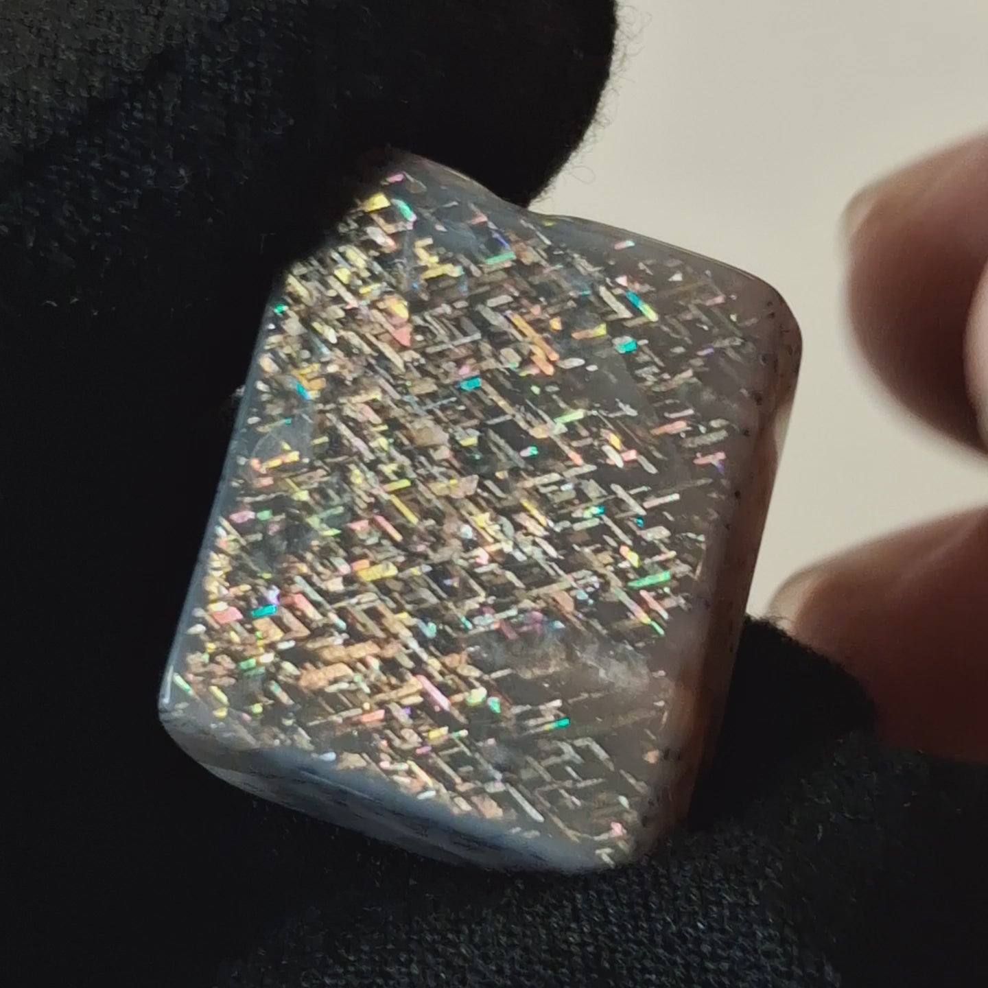 Rainbow Lattice Sunstone Polished Specimen | RS-005 | 9g | Tanzania