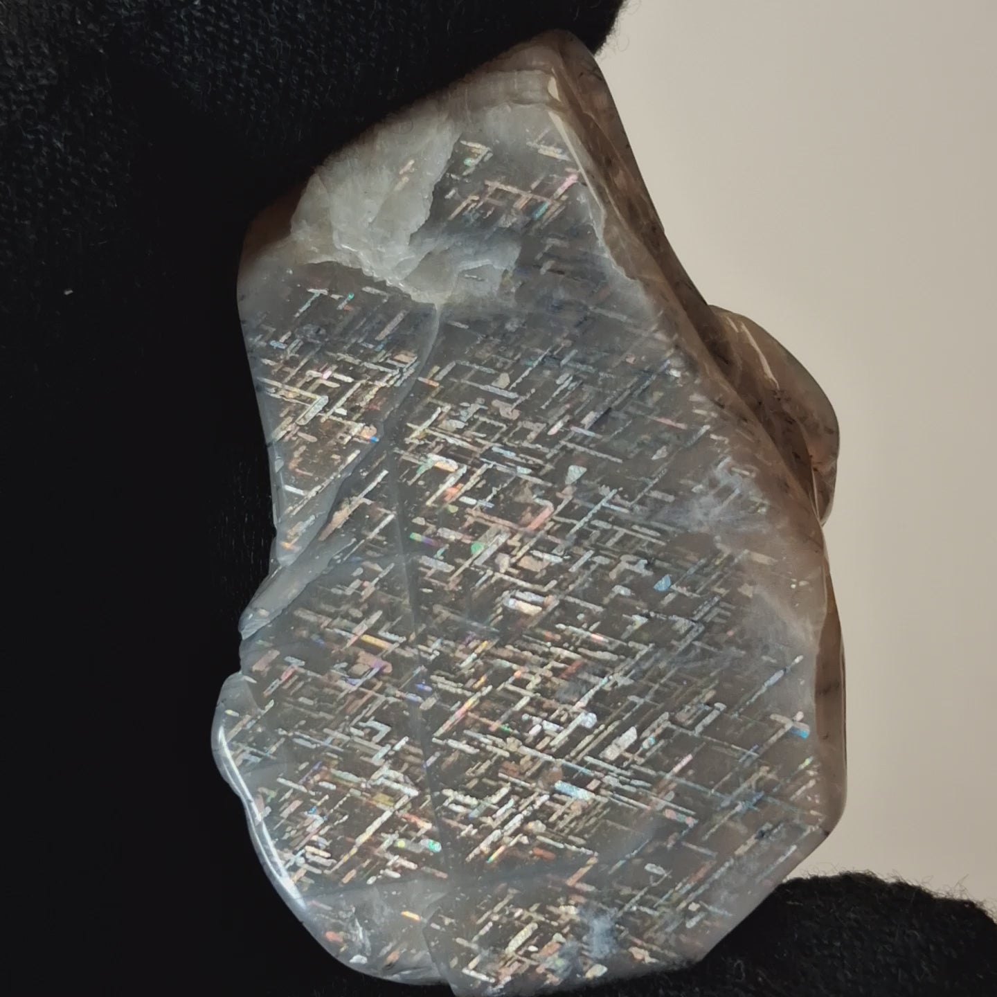 Rainbow Lattice Sunstone Polished Specimen | RS-003 | 16g | Tanzania