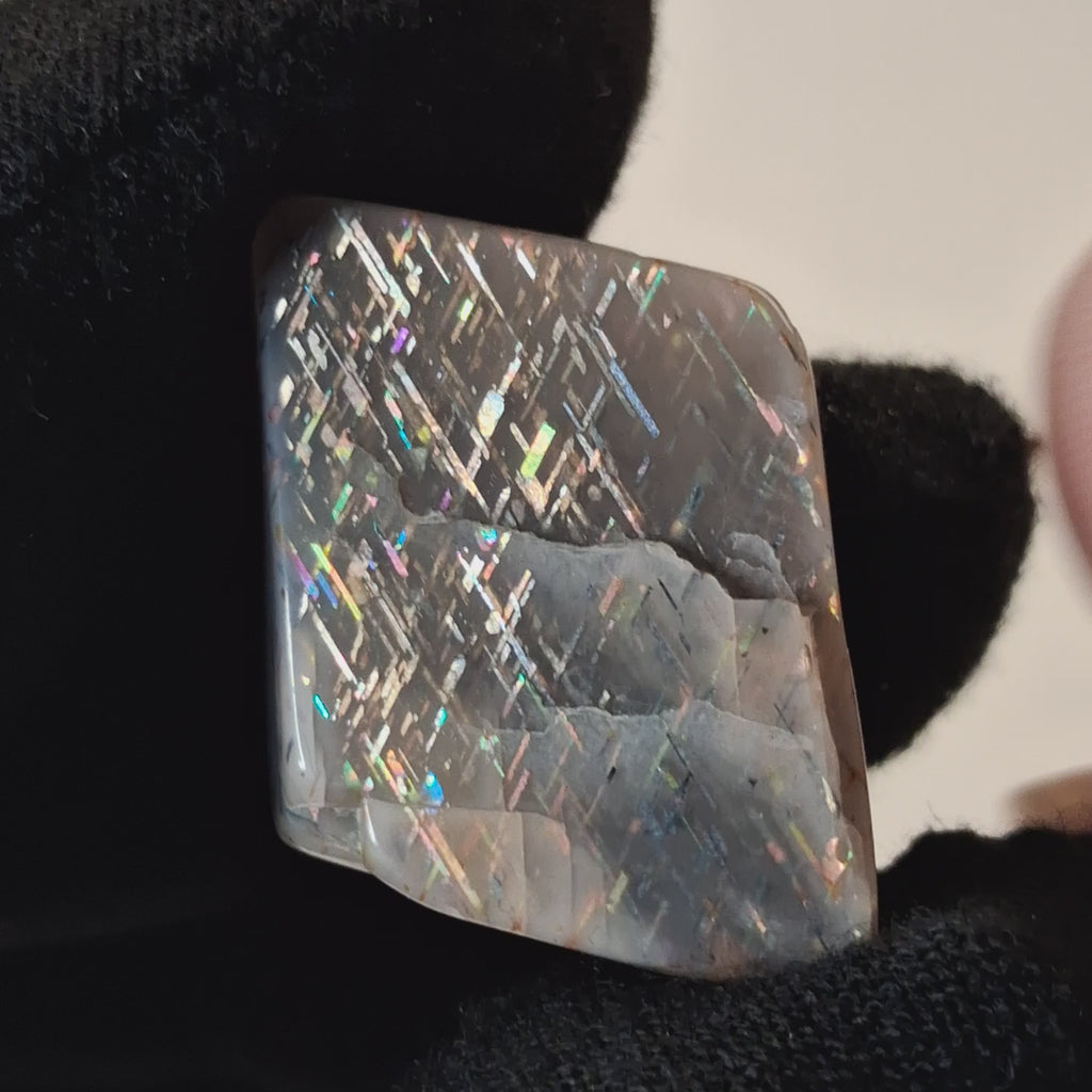 Rainbow Lattice Sunstone Polished Specimen | RS-009 | 10g | Tanzania