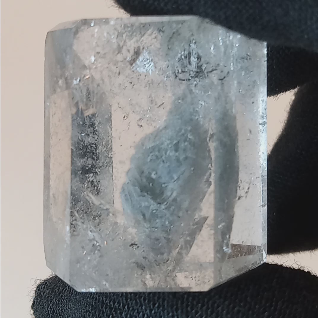 Thousand Layer Garden Quartz Polished Free Form with Blue Phantom Landscape Inclusions
