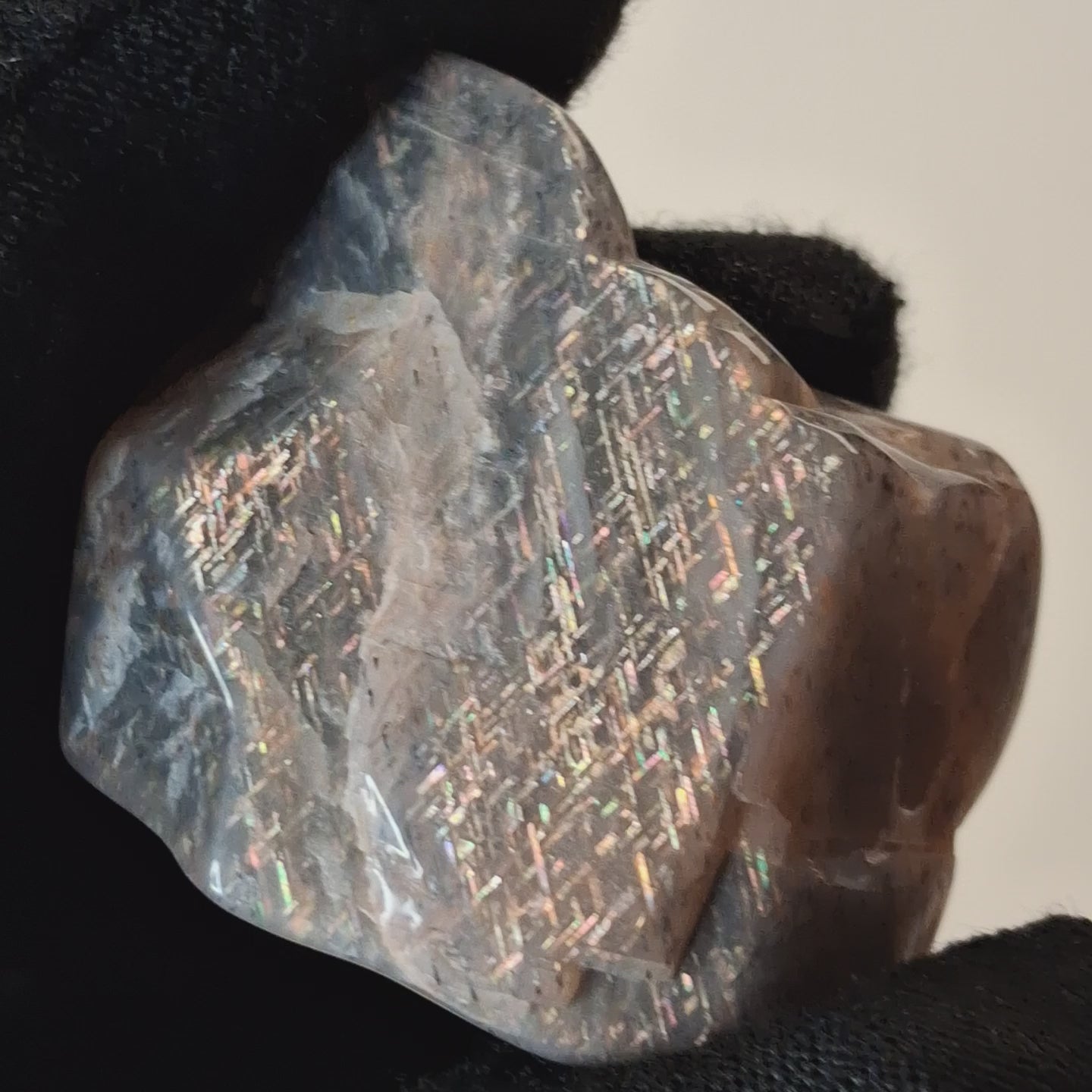 Rainbow Lattice Sunstone Polished Specimen | RS-004 | 26g | Tanzania