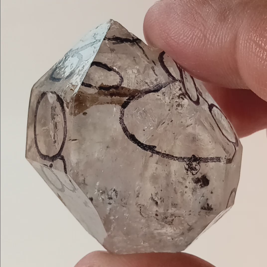 Raw Enhydro Quartz Crystal with 11 Visible Moving Inclusions | Collector Enhydro Specimen