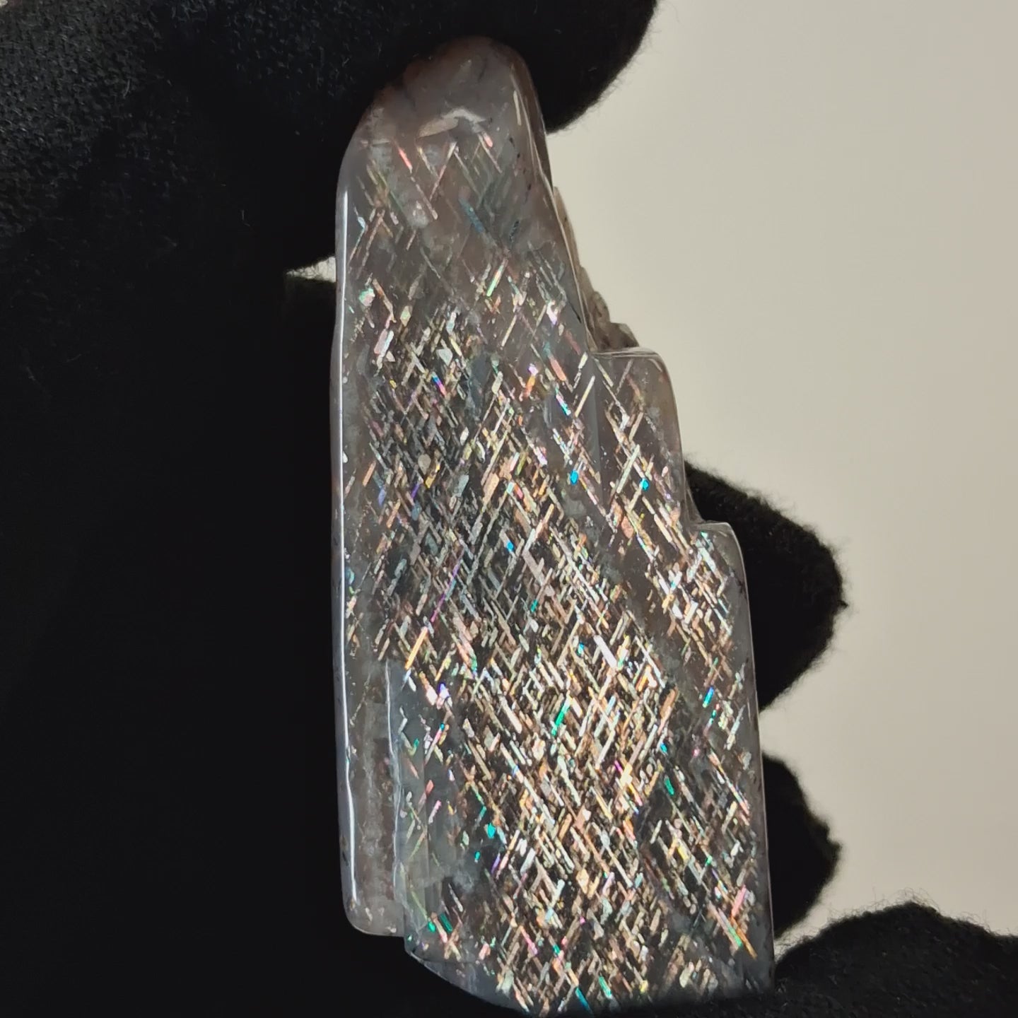 Rainbow Lattice Sunstone Polished Specimen | RS-006 | 20g | Tanzania