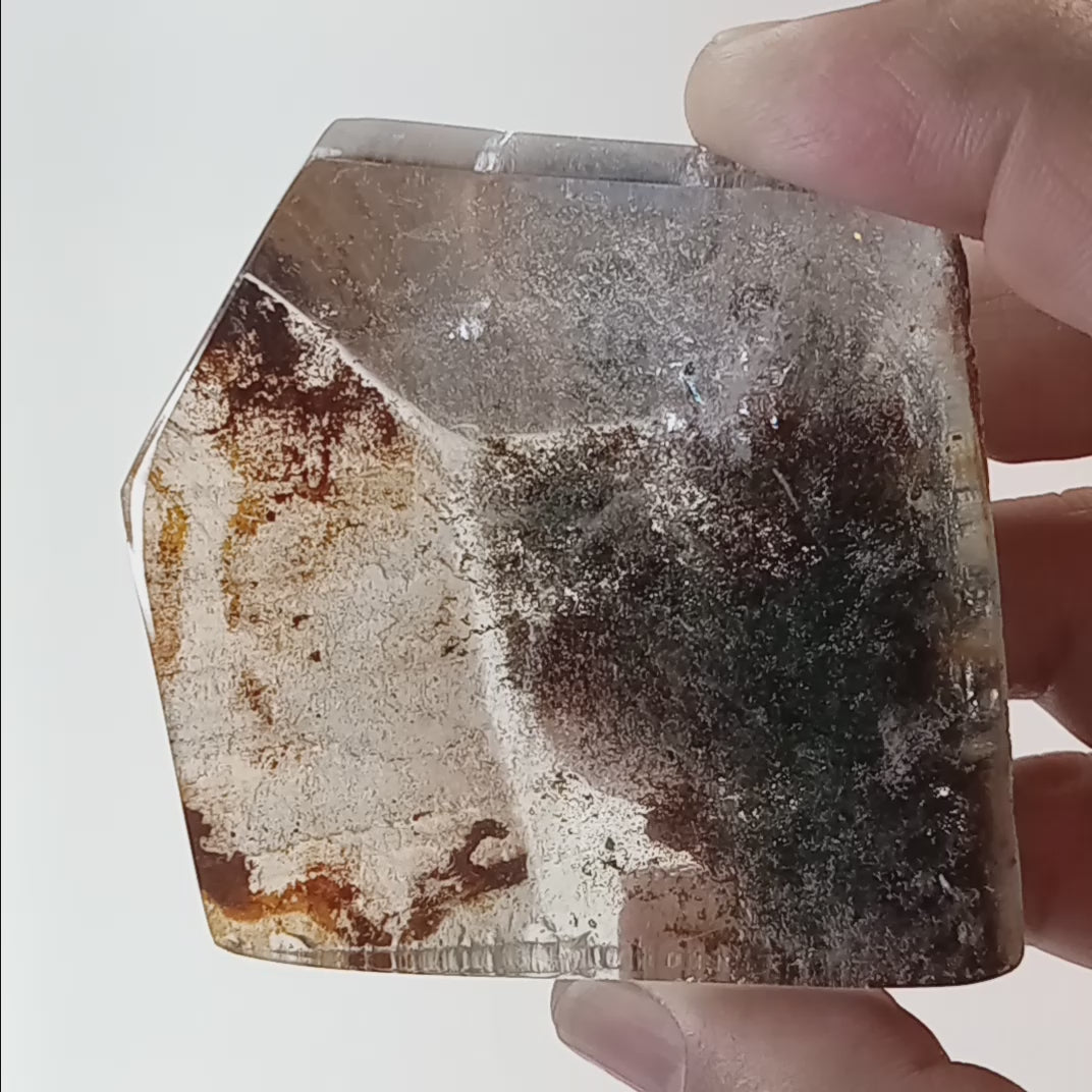 Garden Quartz Freeform with Scenic Landscape Inclusions