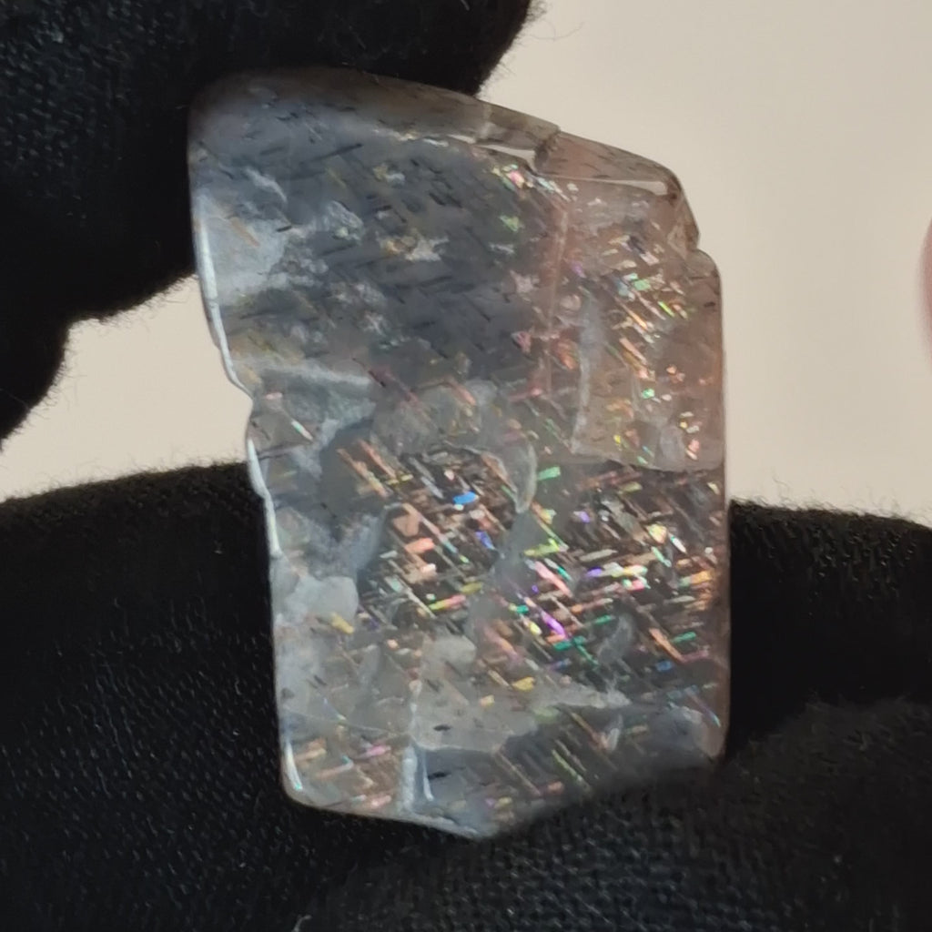 Rainbow Lattice Sunstone Polished Specimen | RS-010 | 10g | Tanzania